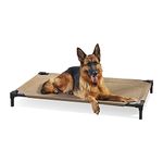 COOLAROO Cooling Elevated Dog Bed PRO Standard, Fits in 48in Crate, Easy Assembly Frame, Nutmeg