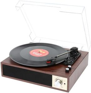 Giradischi Vinile, VIFLYKOO Giradischi Bluetooth Giradischi Vintage 3 Velocità 33/45/78 RPM con Altoparlanti Integrati, Codificatore Digitale, Lettore di Dischi Lettore di Vinile LP/Aux IN/RCA/USB