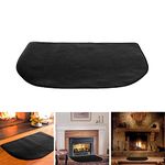 Fire Resistant Mat Fireproof Hearth Rug Double Layer Fiberglass Hearth Pad Black Fireplace Mat for Fireplace Wood Stove Floor Protector Rug Indoor 3 (19.7 * 39.4in/50 * 100cm)