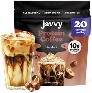 Javvy Hazelnut Protein Coffee - Premium Whey Protein & Instant Iced Coffee - 100% Arabica Coffee - Zero Artificial Flavors & Sweeteners, 20 Servings