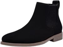 Jousen Men's Chelsea Boots Suede Casual, Black Suede, 9.5