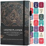 Legend Planner – Weekly & Monthly Life Planner to Hit Your Goals & Live Happier. Organizer Notebook & Productivity Journal. A5 (Mystic Gray)