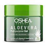 Oshea Herbals Aloe Vera Gel for All Skin & Hair Types | Reduce Age Spots, Nourishes & Hydrates Skin | Enriched with Aloevera & Green Tea Extract | Multipurpose Gel 300 ml