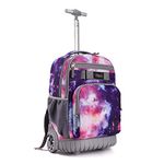 Tilami Rolling Backpack 18 inch Wheeled Backpack School College Student Travel Trip Boys and Girls