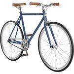 Retrospec Harper Single Speed Fixie-Style Bike Urban Commuter Bicycle with Coaster Brake, Flip Flop Hub, 700x28C Tires and High Tensile Steel Frame for Commuting, Cruising - Navy 60cm, XL