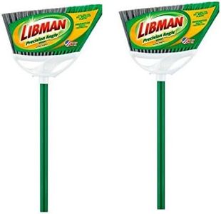 Libman 201 Precision Angle Broom with Recycled Broom Fibers, 2 Pack