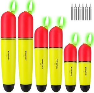 THKFISH Fishing Slip Bobbers, EVA Foam Bobbers Night Fishing Slip Bobbers Slip Corks for Fishing Catfish Bobbers Assortment Freshwater,4in 6in 7in