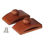 Precision Quilting Tools Wooden Tapestry Hangers - 2 Large Clips, Dark - Quilt Hanger for Wall Display - Quilt Clamps for Wall Hangings - Includes 2 Screws - Blanket Holder for Wall - 3.25” x 2”