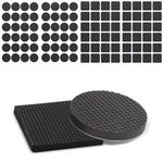 96Pcs Non Slip Foam Furniture Pads Thickened Floor Protectors,Self Adhesive Foam Feet Pads Anti Scratches Reduce Noise Anti Slip Chair Leg Pads for Hardwood Floors Protectors (25mm, 4mm Thick)