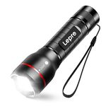 Lepro LED Torch, LE 2000 Super Bright Flashlight, Powered by AAA or 18650 Rechargeable Battery, Water Resistant, 5 Modes, Zoomable, Small Handheld Torch for Camping, Dog Walking, Running, Emergency