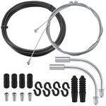 Bicycle Brake Cable Set, Universal Bike Brake Shifter Cable Kit, Bicycle Inner Cable Set with 90 Degrees 2 V Brake Manifolds, for Mountain/Road Bike Bicycle Shift Cable and Transmission Cable