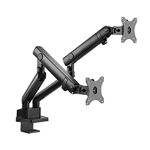 SIIG Aluminum Mechanical Dual Monitor Arm Mount - Height Adjustable Desk Mount for 17in to 32in Screens - 17.6lbs Each Arm - VESA 75x75mm 100x100mm