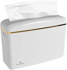 Oasis Creations Countertop Multifold Hand Paper Towel Dispenser by, Single Sheet Dispensing – Glossy White