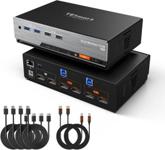 TESmart DP 1.4 KVM Switch – 8K 60Hz, 2-PC 2-Monitor, USB 3.0, LAN, EDID
