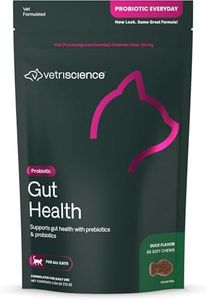 VetriScience Probiotic Everyday for Cats, Digestive Support Supplement, Duck Flavor, 60 Bite Sized Chews - Probiotics and Prebiotics, GI and Immune Support