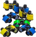 ArtCreativity Binoculars for Kids with Neck String - Set of 6 - Assorted Colors Kids’ Toy Binoculars for Bird Watching and Camping, Party Favor for Safari, Jungle, Explorer, Zoo Themed Birthday Party