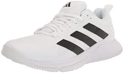 adidas Men's Court Team Bounce 2.0 Indoor, White/Black/White, 9.5