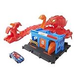 ​Hot Wheels City Scorpion Flex Attack with 1 Toy Car, Connects to Other Sets, Bendable Tail Track Extends 2.5 Feet, Gift for Kids 4 to 8 Years Old