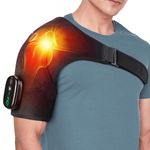 Shoulder Heating Pad, Heated Shoulder Wrap with Massage, Heated Shoulder Brace for Shoulder Vibration, Cordless Shoulder Heating Pads Shoulder Massager with Heat