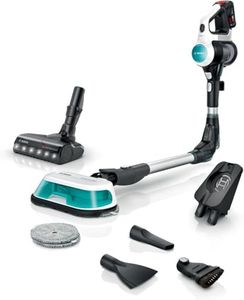 Bosch, aspirateur sans Fil 2 en 1, Unlimited 7 ProHygiène, Brosse Aqua 2 en 1, la Brosse motorisée AllFloor DynamicPower, Blanc, BCS71HYG2