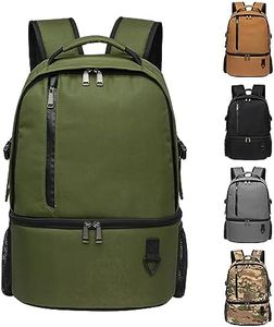 TUGUAN Insulated Cooler Backpack 38/42 Cans Double Deck Leakproof Lightweight Soft Lunch Backpack Small Cooler Bag Beach Picnic, Green