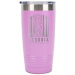 100 North, Polar Camel, United States National Parks, Bright Purple 20 Ounce, Stainless Steel, Vacuum Insulated Travel Tumbler Mug With Clear Lid, Sequoia Adventures