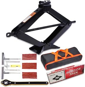 LDVROH Car Jack, 3 Ton Tack (6,600 lb Heavy Duty Stable), Scissor Jack, Tire Jack Tool Kit (Includes tire Plug kit, Ratchet Wrench), Suitable for Cars, SUVs, Pickup Trucks, and RVs.