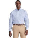 IZOD Men's Button Down Long Sleeve Stretch Performance Solid Shirt, Mazarine Blue, Medium