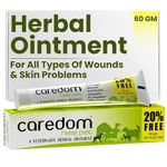 Caredom Heal Pet | Veterinary Herbal Ointment | Fungal Infection Cream for All Types of Wounds | Burns | Cuts | Skin Problems & F.M.D. Lesions - for All Pets | 60gms