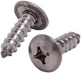 #12 X 3/4" Stainless Truss Head Phillips Wood Screw, (50pc), 18-8 (304) Stainless Steel Screws by Bolt Dropper