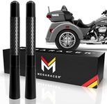 Motorcycle Antenna for Harley-Davidson 1989-2024 | 2 Pack Carbon Fiber Black | Street Glide Antenna | Road Glide Antenna Trike Ultra CVO Road King Harley Davidson Antenna | Harley Antenna Short 5 Inch