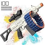 Electric Automatic Toy Guns, JakMean Toy Gun Blaster with 30 Dart Clips and 100 Foam Darts, Outdoor Shooting Games Toys for 6-12 Year Old Boys & Girls Adults, Gifts for Birthday Xmas (J3A)_AB