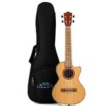 Lanikai Solid Top Cedar Tenor A/E Ukulele, Satin Finish, Bag, CDST-CET