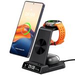 Wireless Charger for Samsung Devices, Wireless Charging Station for Galaxy S26 Ultra/S26+/S25/Z Flip7/S24/S23/S22, for Galaxy Watch 8/8 Classic/7/Ultra/6/5, Galaxy Buds4 Pro (No Adapter)