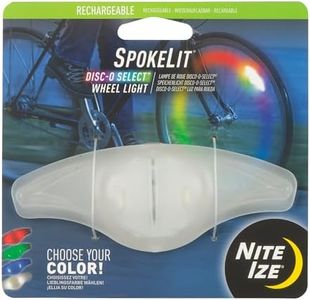 Nite Ize Spokelit Rechargeable Bicycle Spoke Light, Visibility + Safety Bike Light, Disc-O Select Choose Your Color LED, Single Pack