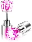 IC ICLOVER LED Earrings, 1 Pair Cool Shiny Glowing LED Lighting Up Stylish Earring Studs, Christmas Thanksgiving Halloween Wedding Rave Dance Party Decoration, Gift for Women Men Boy Girl - Purple