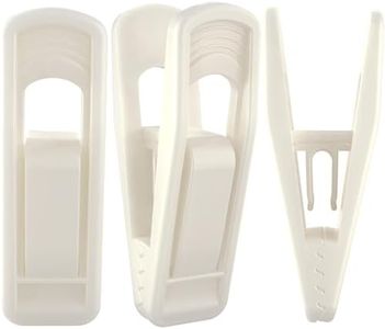TOFIIGREM Beige Hanger Clips 40pcs, Plastic Clips Perfect for Velvet Hangers - Pant Skirt Hanger Clips for Flocking Hangers