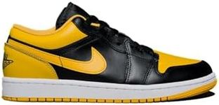 Air Jordan 1 Low Men's Shoes (553558-072, Black/White/Yellow Ochre) Size 11