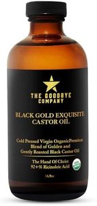 The Goodbye Company Jamaican Black & Gold Castor Oil Blend – USDA Organic, Cold-Pressed & Unrefined – Pure Hexane-Free Oil for Hair, Skin, Body, Eyelashes & Eyebrows