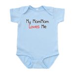 CafePress My Mommom Loves Me Infant Bodysuit Cute Infant Bodysuit Baby Romper