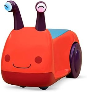 B. toys – Ride-On Toy – Snail Ride-On – Lights & Sounds – Seat With Storage – 1 Year + – Buggly-Wuggly