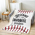 Kids Sports Game Sherpa Blanket Baseball Fleece Throw Blanket Player Baseball Gaming Plush Blanket for Bed Sofa Room Decor Gift for Baseball Lover Grey Fuzzy Blanket Queen 90x90 Inch