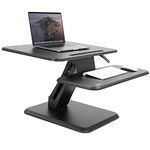 Height Adjustable Standing Desk Converter | 25” Wide Desktop | Sit-Stand Converting Desks With Gas Spring For Home, Office | Stand-Up Computer Workstation