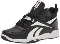 Reebok Boy's More Buckets Basketball Shoe, Black/White, 5.5 US Little Kid