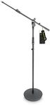 Gravity MS 2322 B Microphone Stand with Round Base and 2-Point Adjustment Telescoping Boom (GMS2322B)