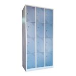 Laxmi KAPAT Metal 12 Door Staff Locker Storage Cabinet Cupboard with Staple Locking System, Used at Factory, Office, Hotel, School & Gym, Powder Coated (75 X 36 X 19 Inch, Light & Dark Grey Color)