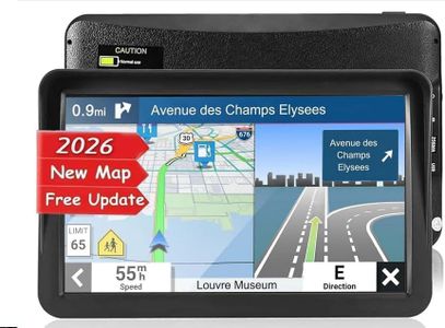 GPS Navigation for Car,Latest 2026 Map, 9 inch Touch Screen Real Voice Spoken Turn-by-Turn Direction Reminding Navigation System for Cars, GPS Satellite Navigator with Free Lifetime Map Update