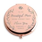 Java Wood Niece Gifts from Auntie Uncle to My Beautiful Niece Wedding Gift Ideas Rose Gold Makeup Mirror Niece Graduation Birthday Niece Gifts from Aunt