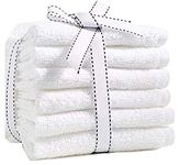 FRESH FROM LOOM Cotton Face Towel 500 GSM, Size - 13 x 13 inch (Set of 6 pc White)