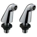 Nes Home Pair of Chrome Deck Mounted Bath Filler Shower Mixer Tap Legs Adapter Extension